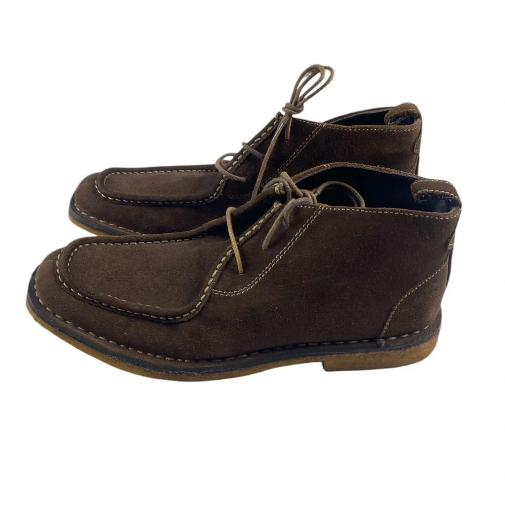 Johnston & Murphy Chukka Suede Boot, Chocolate Brown, Size 8.5